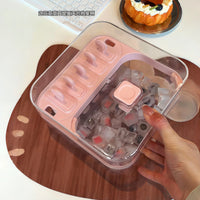 Ice Cube Tray with Press-Type Release, 2-in-1 Ice Ball Maker and Popsicle Mold for Refrigerator