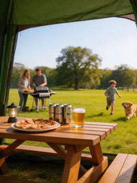 Large 6-8 Person Pop-Up Screen House Tent with UV Protection for Camping & Outdoor Gatherings