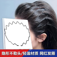 Invisible Wavy Headband for Women, Non-Slip Hair Hoop for Washing Face, Makeup, and Hair Styling