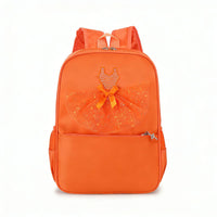 Girls' Ballet Dance Backpack with Lace Trim - Kids' Shoulder Bag for Dance Class & Storage