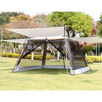 Automatic Aluminum Pole Outdoor Camping Tent Sunshade with Rainproof Silver Coating