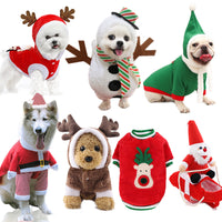 Christmas Reindeer Pet Dog Cat Winter Cotton Vest Coat for Small Medium Large Breeds