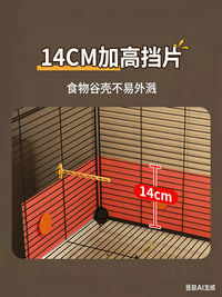 Large Splash-Proof Bird Cage for Parrots and Cockatiels, Two-Tier Villa Design