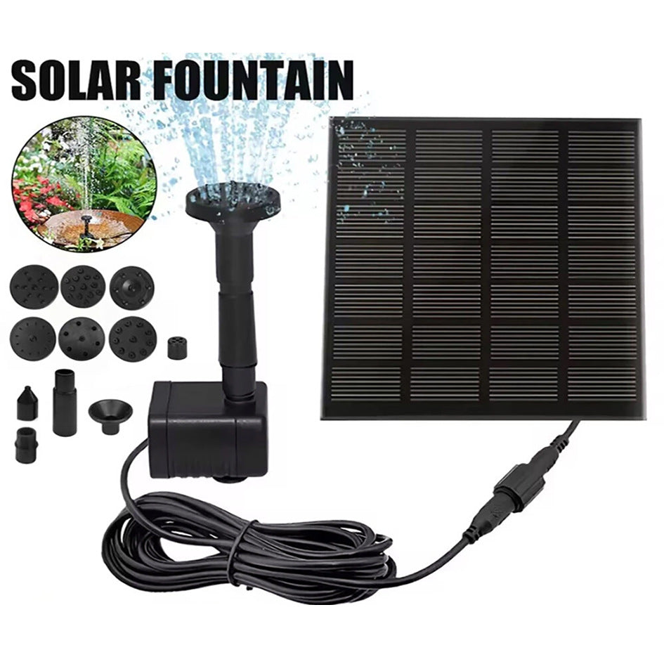 Solar-Powered Fountain Pump Kit with Separate Solar Panel for Outdoor Garden and Indoor Use
