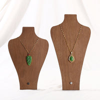 Vintage Walnut Necklace Display Stand Pendant Jewelry Organizer for Booths and Photography Props