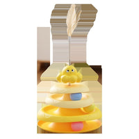 Octopus Cat Turntable Toy with Feather Wand for Interactive Play