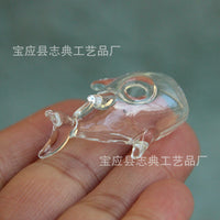 Miniature Shark Bottle Glass Cover for DIY Dollhouse Accessories and Micro Landscape Decor