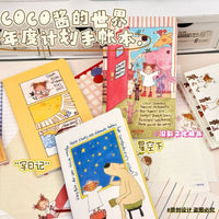 COCO Sauce Cartoon Planner Notebook for Students, Portable Diary