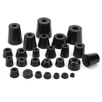 Rubber Machine Foot Pads, Conical Anti-Vibration Leveling Feet with Stainless Steel Insert