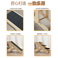 Multi-functional Foldable Pet Stairs & Scratching Board, Portable Cat Bed & Climbing Ladder for Cats and Small Dogs