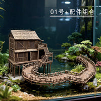 Realistic Chinese Style Miniature Landscape 3D Resin Ancient Building Models for Decor
