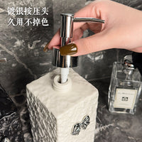 Ceramic Lotion Dispenser Bottle for Bathroom Countertop, Refillable Shampoo Shower Gel Pump Bottle for Hotel Guest House