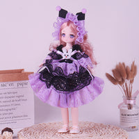 BJD Doll with Lolita Dress Outfit Set, 30cm Princess Toy for Girls