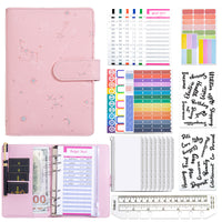 A6 Starry Sky Loose-Leaf Budget Planner Notebook with Cash Envelopes and Stickers