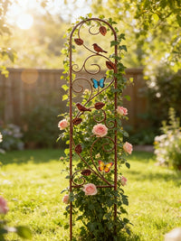 European Style Retro Iron Art Clematis Climbing Trellis for Outdoor Garden Decoration
