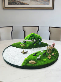 Artificial Moss Landscape Centerpiece for Round Dining Tables
