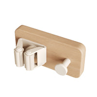 Wall-Mounted Mop and Broom Holder with Punch-Free Installation for Bathroom and Balcony