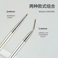 Angled Eyeliner Brush Set for Detailed Eye Makeup and Concealing