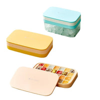 Food-Grade Silicone Ice Cube Tray with Lid and Storage Bin, Large Capacity for Home Refrigerators