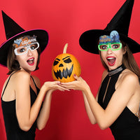 Halloween LED Luminous Glasses - Bat Pumpkin Ghost Party Dance Transparent Eyeglass Frames