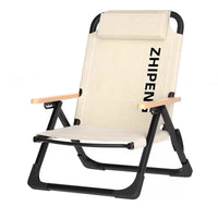 Folding Recliner Chair with Adjustable Backrest and Armrests for Outdoor and Indoor Use