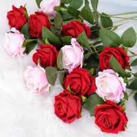 Artificial Velvet Rose Single Stem Fake Flower for Wedding Home Valentine's Day Decor
