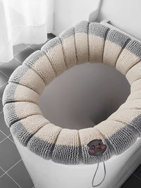 Knitted Toilet Seat Cover Thickened Universal Four Seasons Household Toilet Cushion