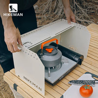 HIKEMAN Portable Foldable Camping Stove Windshield with Storage Bag