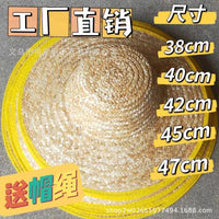 Unisex Straw Sun Hat for Adults and Kids - Hand-Woven Wide Brim Farmer's Hat for Summer Outdoor Protection