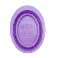 Foldable Silicone Makeup Brush Cleaning Mat & Bowl for Sponges and Puffs