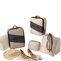 5-Piece Travel Storage Set Portable Dustproof Clothes Organizer Bags for Business Trip Luggage Compression