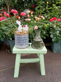 MOUVEMENT Wooden Garden Stool Plant Stand for Outdoor Patio Decor