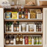 Japanese-Style Stackable Clear Storage Box with Lid for Kitchen Organization
