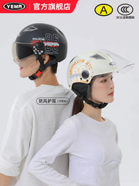 3C Certified Motorcycle Half Helmet for Men and Women, All-Season Safety Helmet with Visor