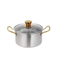 304 Stainless Steel Mini Hot Pot for Outdoor and Indoor Use, Portable Individual Shabu-Shabu Pot
