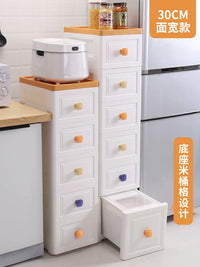 Slim Plastic Storage Cabinet with Drawers for Kitchen and Bathroom Narrow Spaces