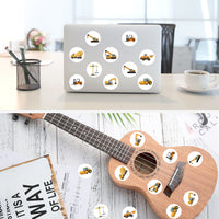 Kids' Construction Vehicle Sticker Roll - 500 Pcs Cartoon Excavator Decals for Scrapbooking & Sealing