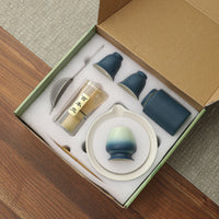 Japanese Matcha Tea Ceremony Set with Spouted Bowl and Bamboo Whisk