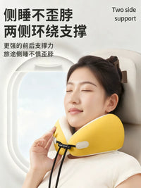 Memory Foam Travel Neck Pillow, Foldable U-Shaped Headrest for Airplane, Car, and Office Napping, Ergonomic Neck Support Cushion