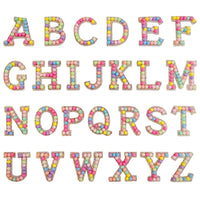 5.5cm Pearl Alphabet Iron-On Patches for DIY Clothing & Decor