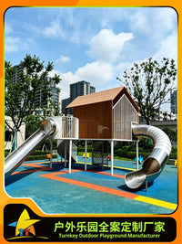 Kids Outdoor Stainless Steel Slide Theme Park Playground Equipment for Parks Communities Kindergartens