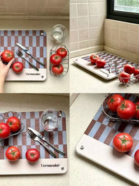 Diatomaceous Earth Kitchen Countertop Drying Mat Absorbent Storage Tray for Bathroom Tea Coffee Table
