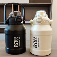 Large Capacity Stainless Steel Insulated Water Bottle with Straw for Outdoor Sports and Fitness