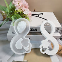 Ribbon Heart Ornament Silicone Mold for DIY Desktop Decor