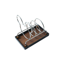 Walnut Wood Dish Drying Rack with Stainless Steel Cloth Holder for Kitchen Countertop Organization