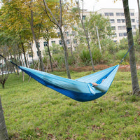 Portable Parachute Fabric Hammock for Camping, Outdoor Relaxation, Single and Double Person