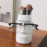 Moai Stone Statue Pen Holder Desk Organizer for Home Office