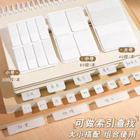 White Transparent Index Tabs Bookmark Markers Writable Sticky Notes for Students Exam Indexing