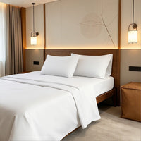 Hotel Collection Cotton Bed Sheet and Pillowcase Set for Guest Rooms