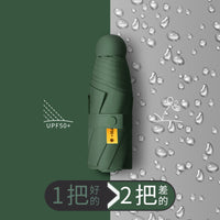 Compact 5-Fold UV Protection Sun Umbrella for Women, Lightweight Portable Travel Umbrella